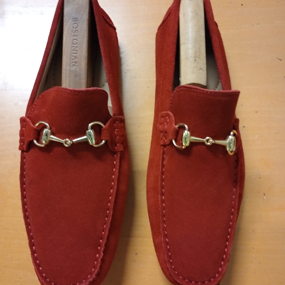 Mercanti Florentini Men's Suede Horsebits Red Driver Loafer Size 10M (29) - Picture 9 of 9
